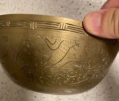 Antique Chinese Bronze Water Gong Bowl Circa Early 20th Century Collectibles