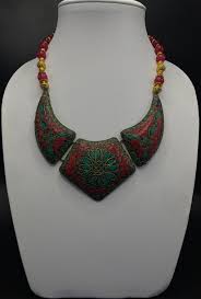 Handmade Tibetan Unique Necklace Antique Red Coral and ...