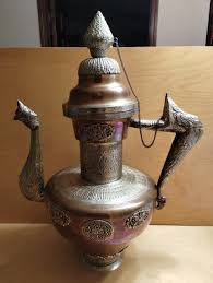 Large 25"H Handmade Tibetan Ladakhi Metal Teapot Water Pot ...