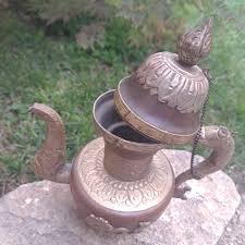 8,26" Chinese Tibetan Copper and White Metal Cerimonial ...