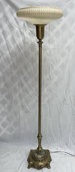 Sold at Auction: Tall Torchiere Floor Lamp, Onyx Base