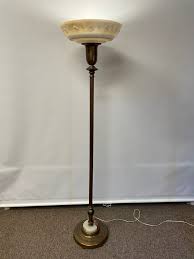 Torchiere Brass Base Torchiere Lamp SOLD – Salado Creek Antiques