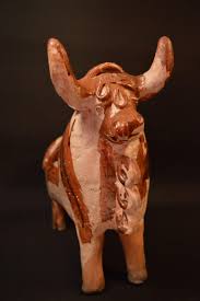 Antique Peru Clay Pucara Bull Vessel Jug, 1930 For Sale at ...
