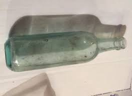 Antique Glass Bottle D.W. & Co. Primitive Circa Clear Flask 1800s Early Bubbles | eBay