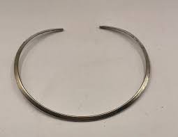 Vintage BEST Brand Silver Tone Flat Collar Choker Necklace With Open Back | eBay