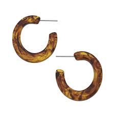 Susan Shaw Tortoise Hoop Earrings