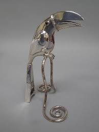 Sold at Auction: Emilia Castillo, Emilia Castillo fancy silverplate toucan bottle opener