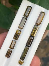 17.65 Ct Natural Epidot Lot (10 pieces) Emerald Cut Loose Gemstone @Pakistan. | eBay