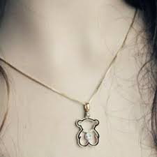 925 Silver Round Simulated Diamond Teddy Bear Pendant In 14K Yellow Gold Plated | eBay