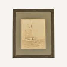 VINTAGE FRAMED SAILBOAT PHOTOGRAPH – PLAIN GOODS