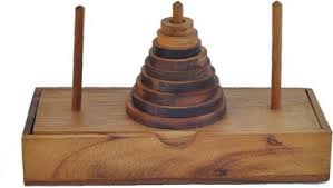 Wooden Game - Hanoi Tower - Logic Game - 9 Levels - A Fun ...