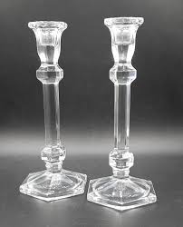 Vtg Crystal Clear Candle Sticks 2 Heavy Leaded Crystal Made in Slovakia 9 1/8" - Etsy