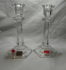 2 Vintage Mikasa Leaded Crystal 7" Tall Pillar Candle Holders - Etsy