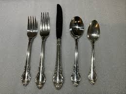 Holmes & Edward 5PC PLACE SETTING INLAID I.S. DEEP SILVER ...