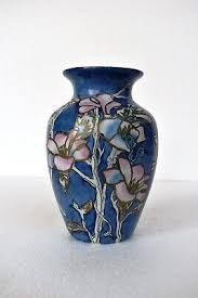 Vintage Chinese Ceramic Vase Blue & Pink Floral Pot Jar ...