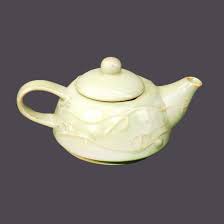 Vintage Pier 1 Tea-for-one Stoneware Teapot: Raised Leaves ...