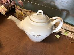Antique, Victorian Teapot, Gilded White Teapot, Vintage ...