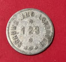 Schumm & Lonergan Jacksonville IL 25c Aluminum 1 1/8” Token ...