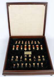 Lot - FABERGE IMPERIAL GOLD PLATED STERLING CHESS SET