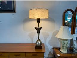 Vintage 50s Mid Century Modern Stainless Steel + Brass Table ...