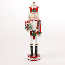 15" RD/WH WOODEN NUTCRACKER – Guess and Company