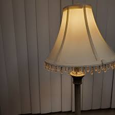 Vintage Berman Table Lamp with Stone Tasseled Shade | eBay