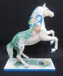 Trail of Painted Ponies White Appaloosa Peacock Horse ...