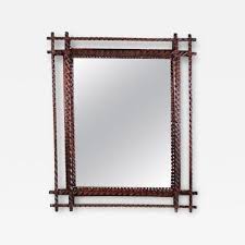 Tramp Art Rustic Wall Mirror Late 19th Century, Austria ...