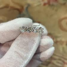 Round Cut Moissanite Engagement Ring/ Four Stone Moissanite ...