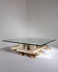 Travertine Marble and Glass Table - Etsy UK