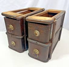 2 Sets Antique Treadle Sewing Machine Cabinet Wood Drawer with Side Frame | eBay