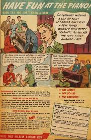 Latom System for learning piano - "Have fun at the piano, even tho you don't know a note!" (1949) : r/vintageads
