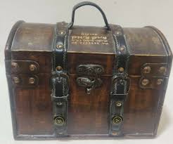 Vintage Style Twine Living Wooden Brass Leather Old Box ...