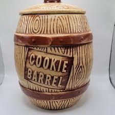 Large Vintage Cookie Barrel Cookie Jar - Etsy