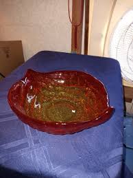 Vintage Tierra Amberina large glass fruit bowl 11.5x10x3 | eBay