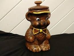 Treasure Craft Cookie Jar 'Bear with Bowtie and Hat'. Hand ...
