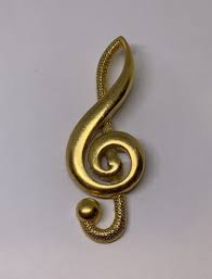 JJ Jonette Music Treble Clef Grand Staff Musical Note Gold ...