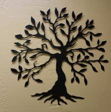 Olive Tree of Life - Metal Wall Art - Black 14" | eBay