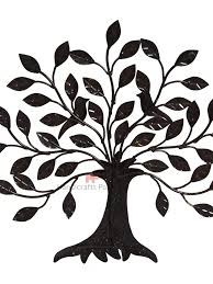 Buy HANDICRAFTS PARADISE Tree with 2 Birds Metal Glossy Hall ...