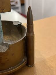 Trench Art Ashtray From WW2– 76MM Shell, .50 Cal Bullet, Wilhelmina Coins 1943 | eBay