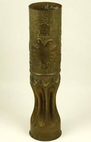 Greece Battle of Skra Crowned Double Headed Eagle Antique Trench Art Shell Vase | eBay