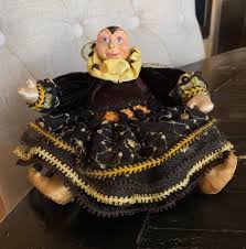 Vintage Primitive Collectible Ceramic Honey Bee doll with fabric body | eBay