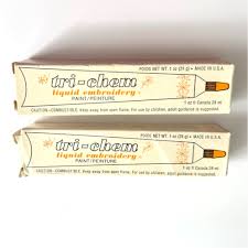 VTG Tri Chem Liquid Embroidery New In Boxes Black And ...
