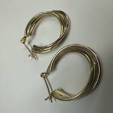 14k Tri-Color Round Hoop Earrings – Exeter Jewelers