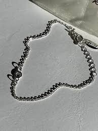 Ettica silver plated solo CZ bracelet clear stone chain gift ...