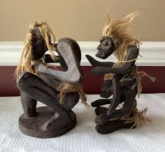 Set of 4 VTG African Wooden Carved Statues of Drummers ...