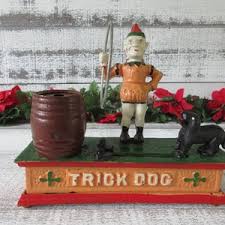 Vintage Trick Dog Cast Iron Bank - Cute Home Decor Collectible - Etsy India