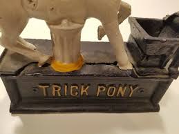 Vintage,Cast Iron "Trick Pony" Mechanical Bank | eBay