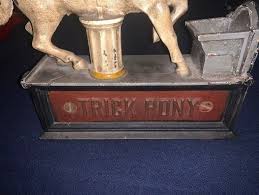 VINTAGE & Rare! "trick Pony" Metal / Mechanical Bank - Etsy Denmark
