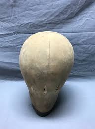 Vintage Canvas Cloth Mannequin Head Hat Wig Makers Mould ...